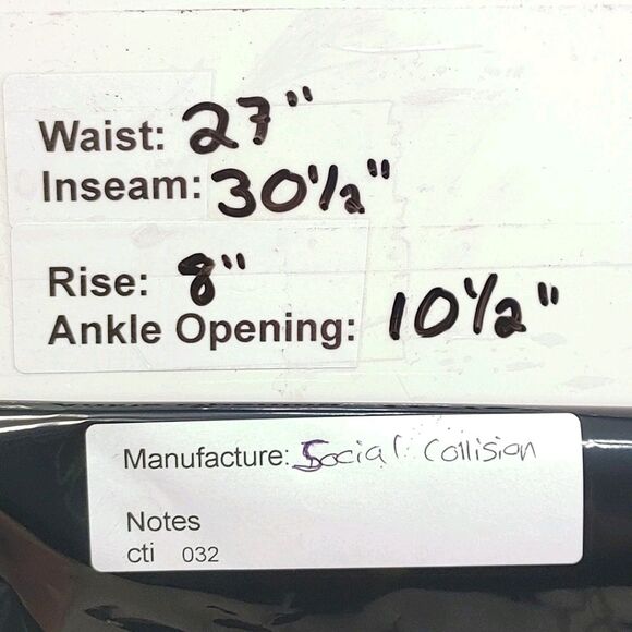 Social Collision Rude Blip Service Dark Blue Button Fly Jeans Sz 28x32 (Read) - Picture 4 of 15